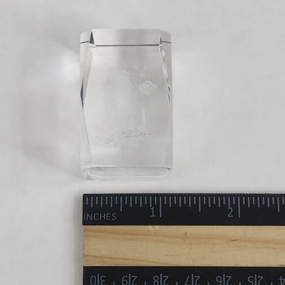 Paperweight‎ Laser Etched Prism Clear Crystal Cube Lighthouse Nautical Seagulls - Picture 13 of 13